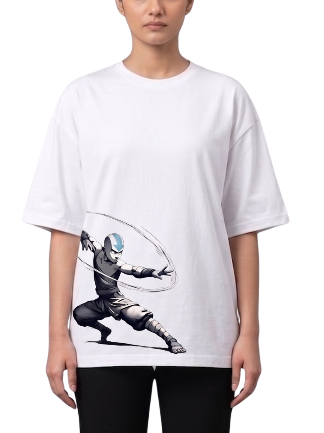 Women's Oversized Drop Shoulder Cotton T Shirt | Iron Man Split Armor