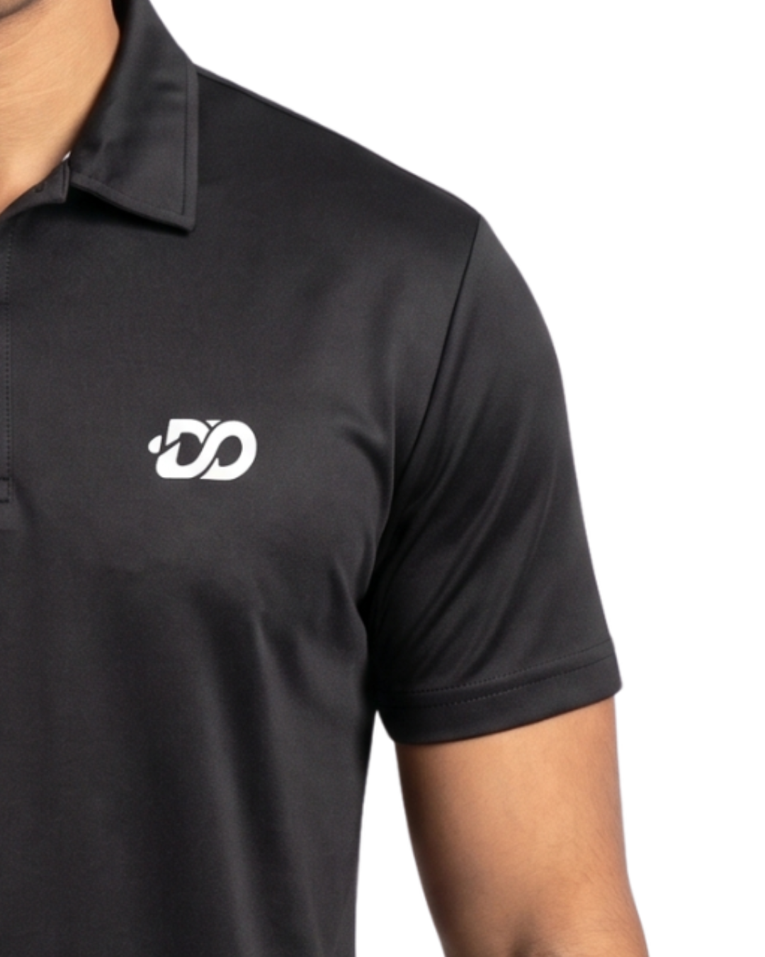 Men’s Black Ribbed Polo Shirt | Slim Fit Premium Casual T-Shirt