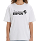 Women's Oversized Drop Shoulder Cotton T Shirt | Ferrari Logo Bold Streetwear