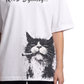 Women's Oversized Drop Shoulder Cotton T Shirt |  Artistic Cat
