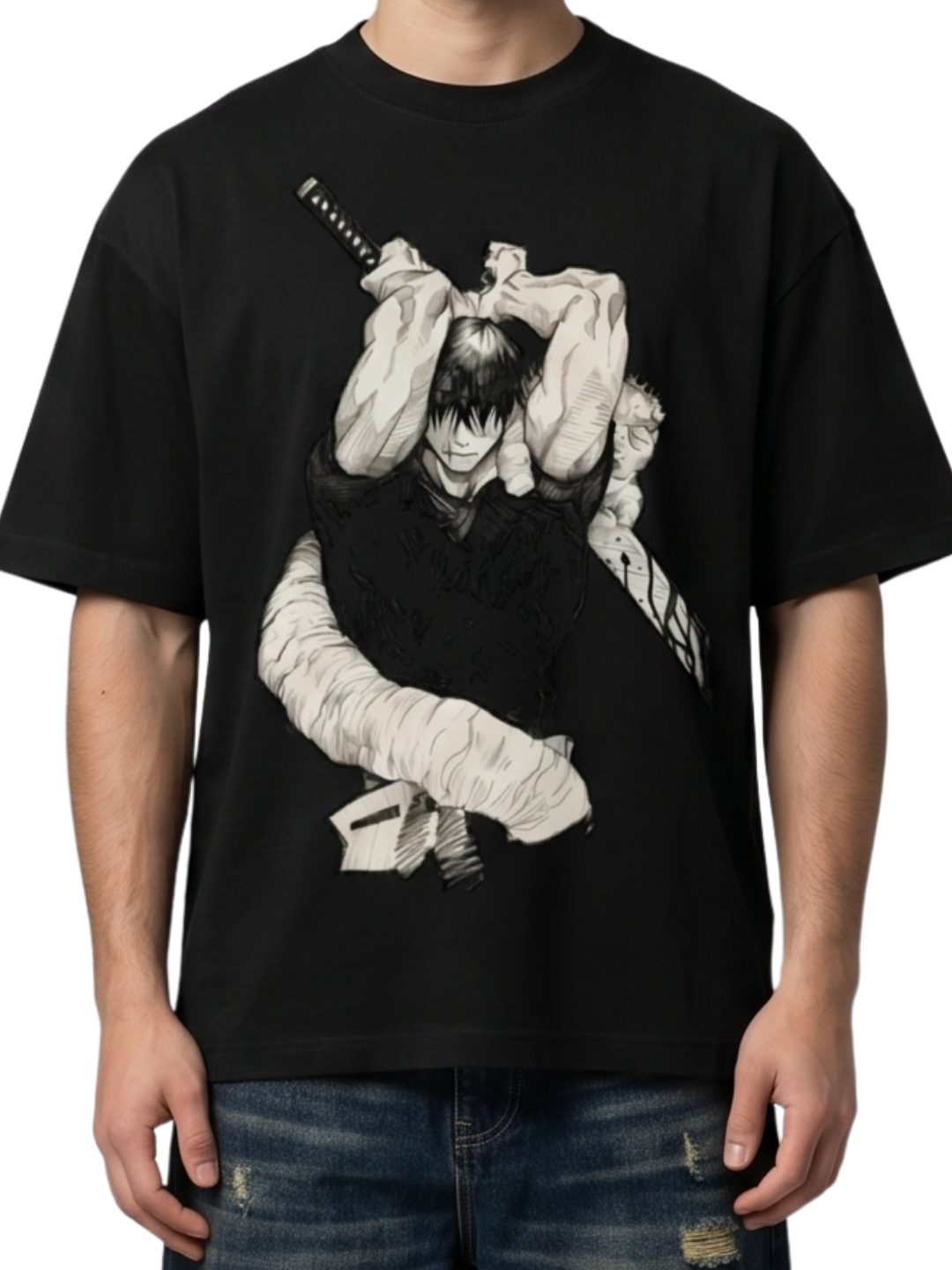 Women's Oversized Drop Shoulder Cotton T Shirt | Phantom Katana