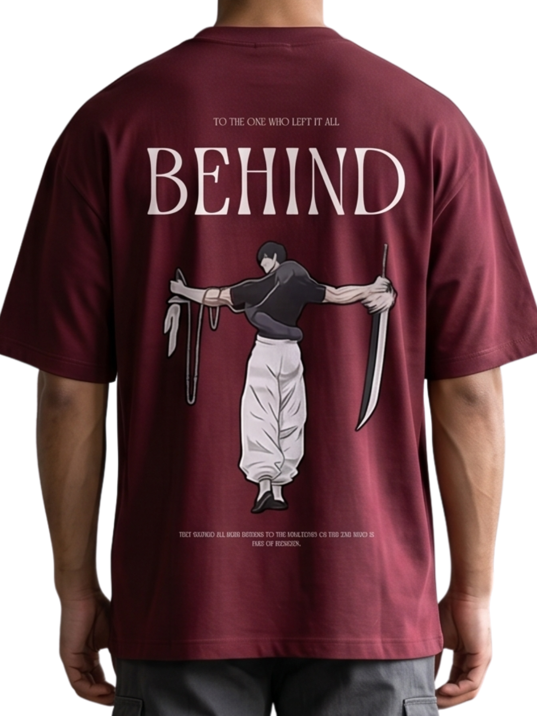 Women's Oversized Drop Shoulder Cotton T Shirt | Behind The Silence