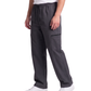 Men's Charcoal Grey Canvas Wide-Leg Cargo Trousers