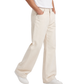 Men's Off White Twill Wide Leg Beggy Pant