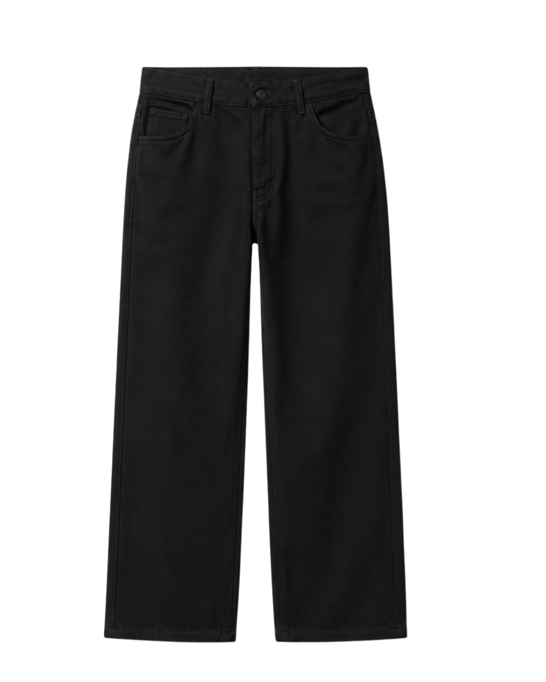 Men's Black Twill Wide Leg Beggy Pant