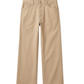Men's Beige Twill Wide Leg Beggy Pant