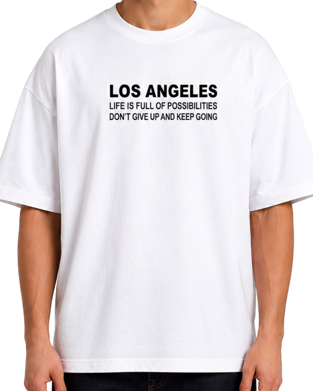Men's Oversized Drop Shoulder Cotton T Shirt | Los Angeles