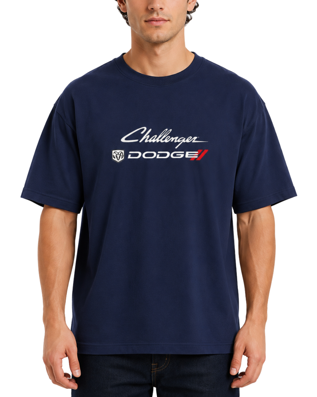 Men's Oversized Drop Shoulder Cotton T Shirt | Dodge Charger Streetwear