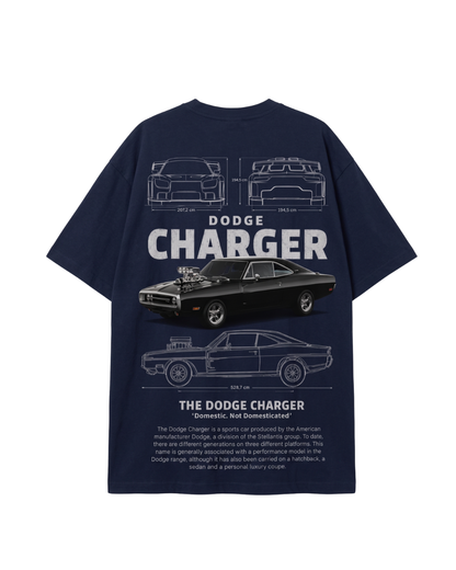 Men's Oversized Drop Shoulder Cotton T Shirt | Dodge Charger Streetwear