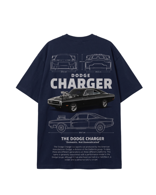 Men's Oversized Drop Shoulder Cotton T Shirt | Dodge Charger Streetwear