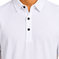 Men’s Premium milky White Ribbed Seam Less Polo Shirt