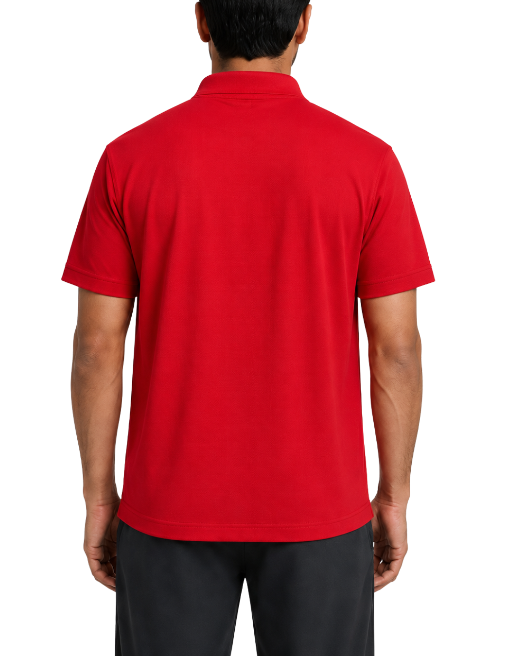 Men’s Premium Dry Fit Ribbed  Red Polo Shirt