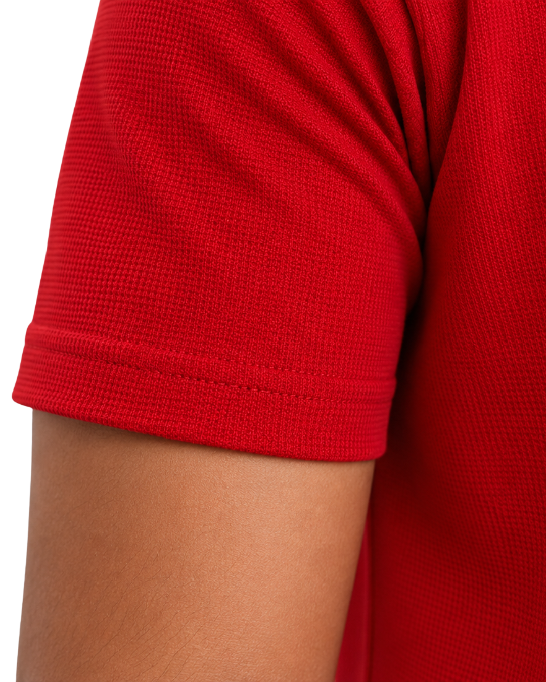 Men’s Premium Dry Fit Ribbed  Red Polo Shirt