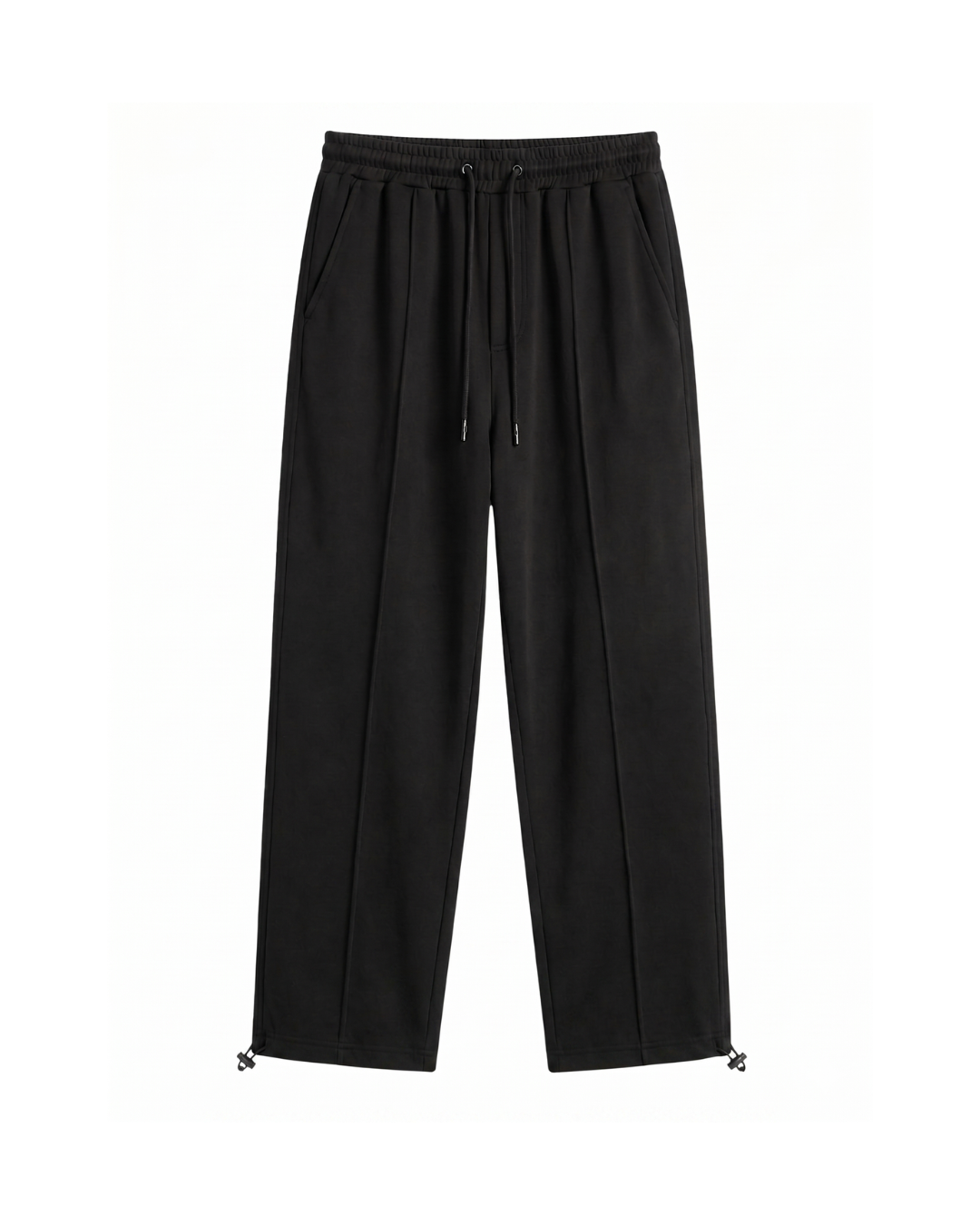 Women's Black Premium Micro Polyester Straight Trouser