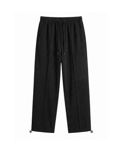 Women's Black Premium Micro Polyester Straight Trouser