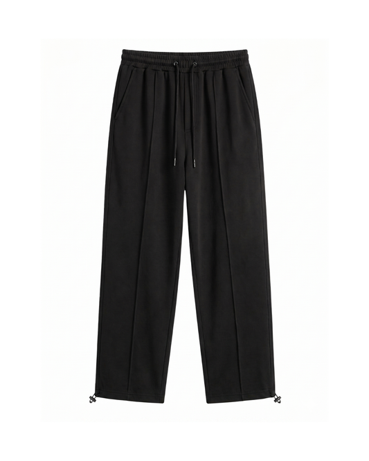 Women's Black Premium Micro Polyester Straight Trouser