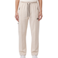 Women's Off White Woven Terry Straight Fit  Stretchable Trouser