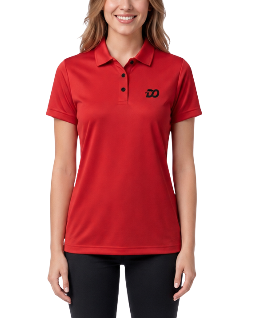 Women's Premium Dry Fit Red Polo Shirt