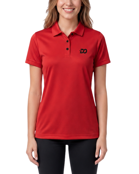 Women's Premium Dry Fit Red Polo Shirt