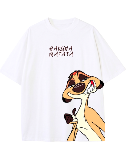 Men's Oversized Drop Shoulder Cotton T Shirt | Hakuna Matata