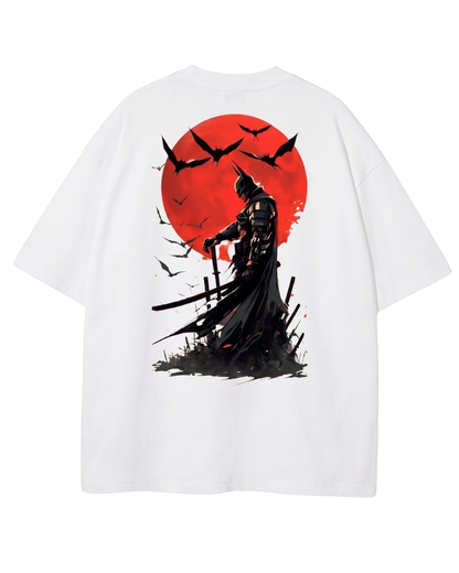 Men's Oversized Drop Shoulder Cotton T Shirt | Crimson Knight Phantom