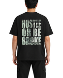 Men's Oversized Drop Shoulder Cotton T Shirt | Black Hustle or Be Broke