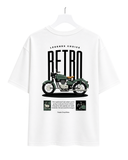 Men's Oversized Drop Shoulder Cotton T Shirt | Retro Rider Graphic Tee