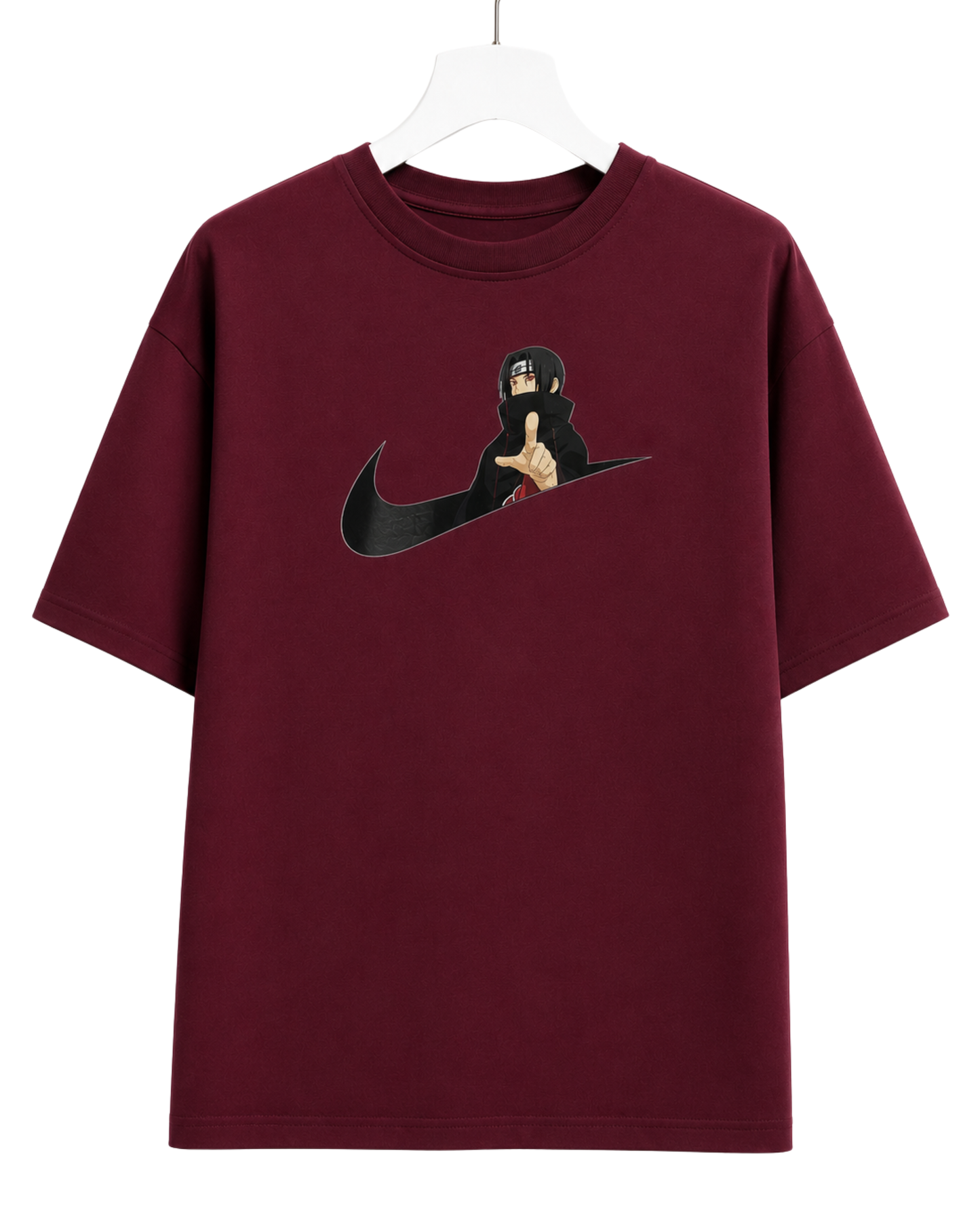 Men's Oversized Drop Shoulder Cotton T Shirt | Itachi Uchiha Illusion