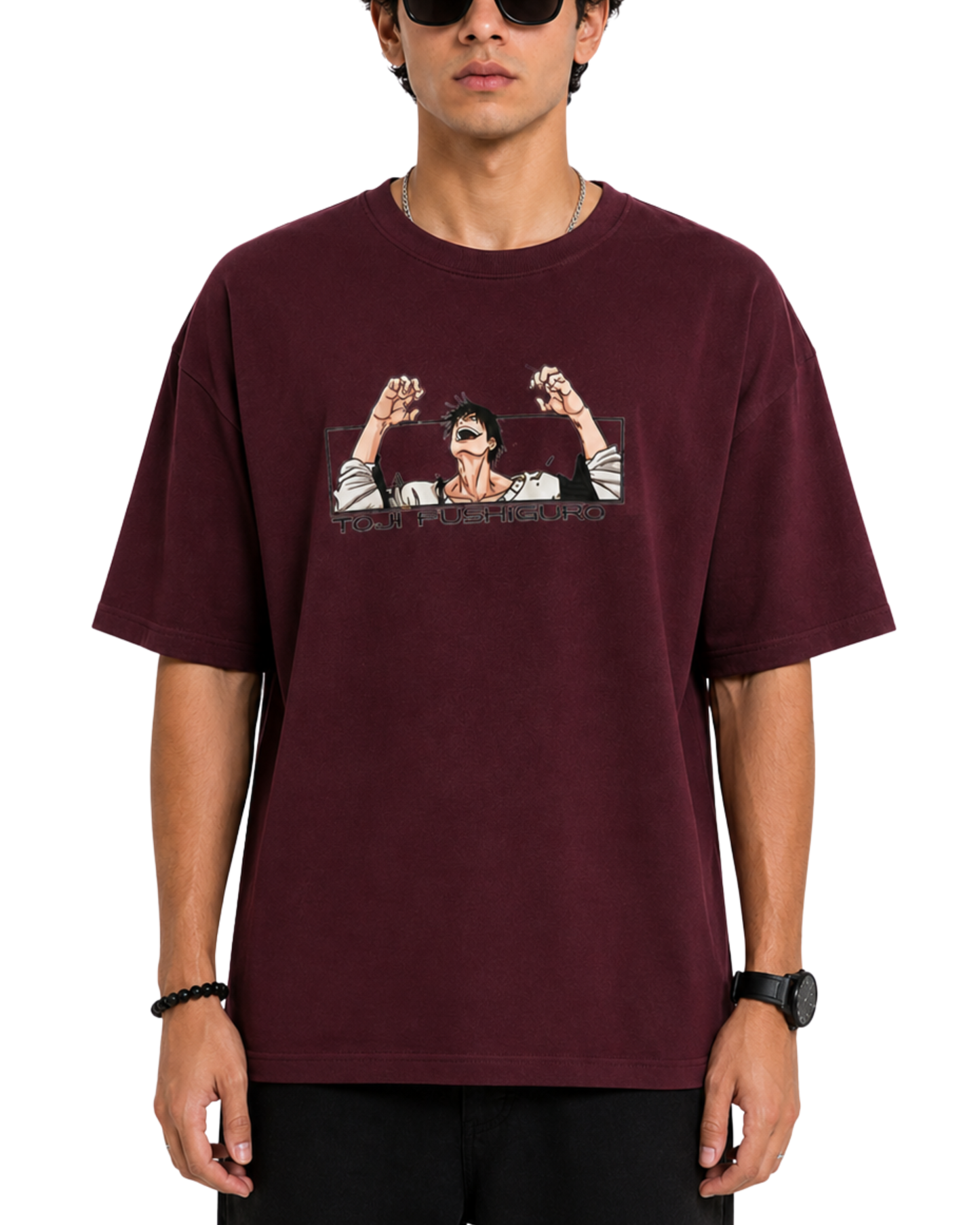 Men's Oversized Drop Shoulder Cotton T Shirt | Behind Sorcerer Killer