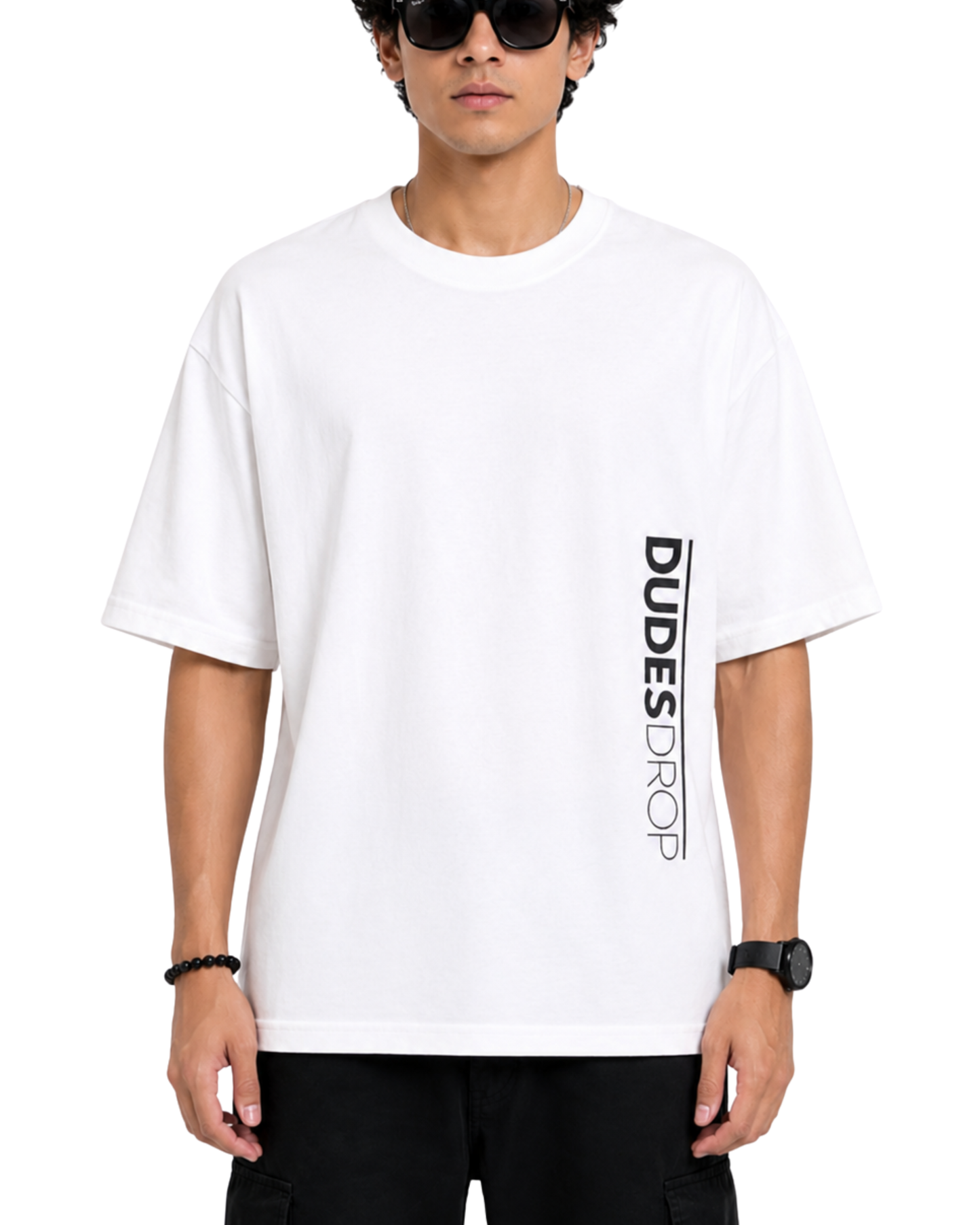 Men's Oversized Drop Shoulder Cotton T Shirt | DudesDrop Signature