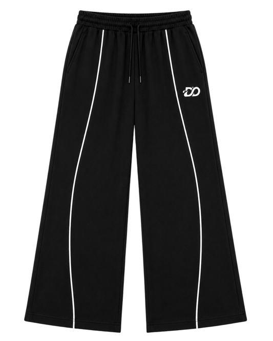 Men’s Relaxed Fit Terry Trouser | Black Contrast Stripe