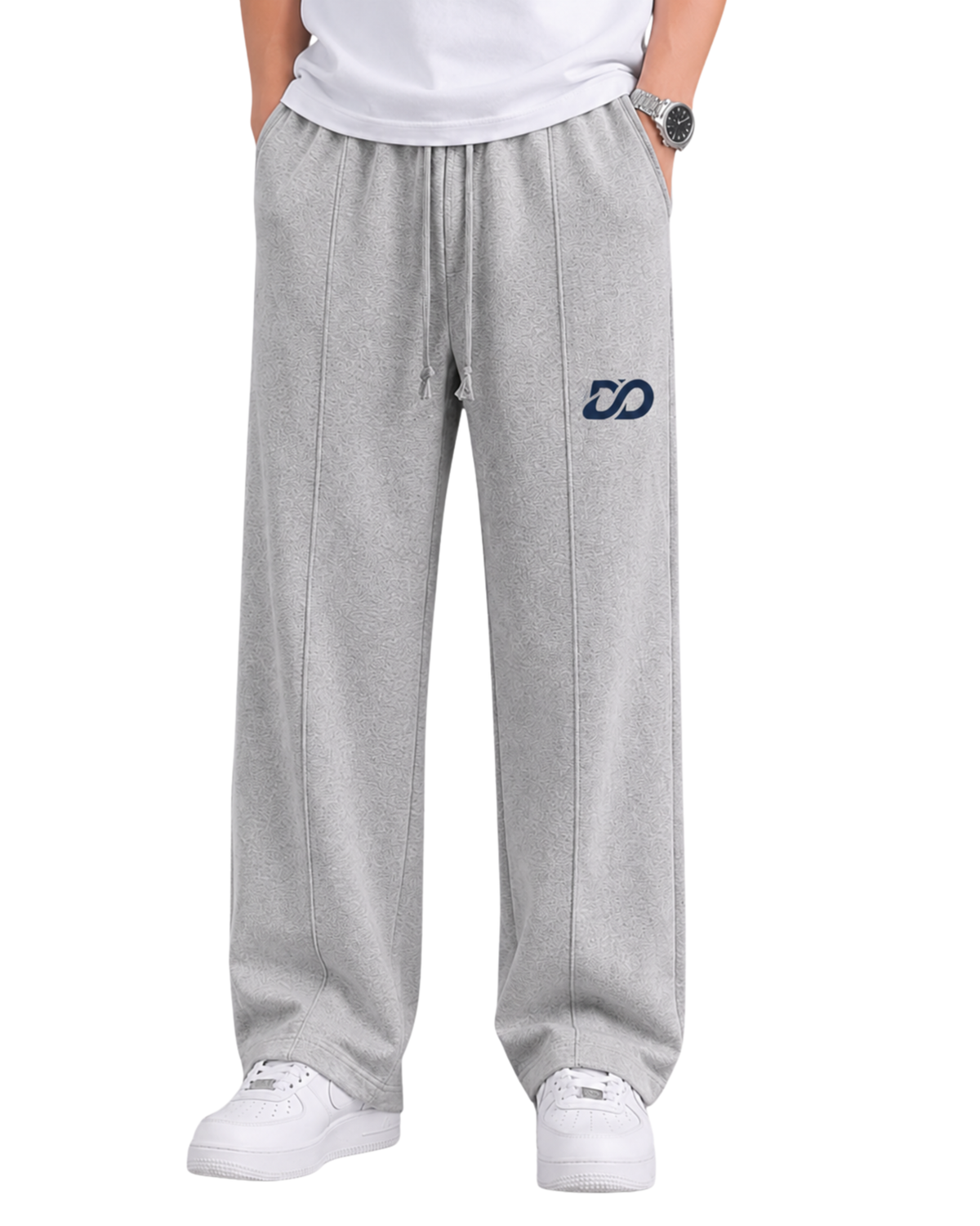 Men’s Grey Wide Leg Trouser | Baggy Streetwear Trousers