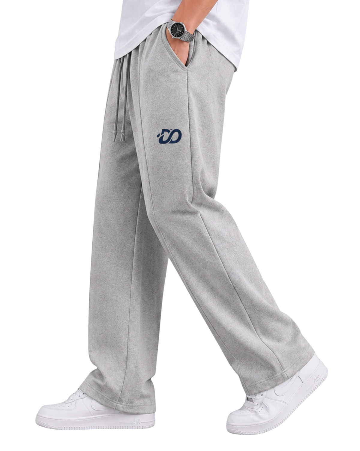 Men’s Grey Wide Leg Trouser | Baggy Streetwear Trousers
