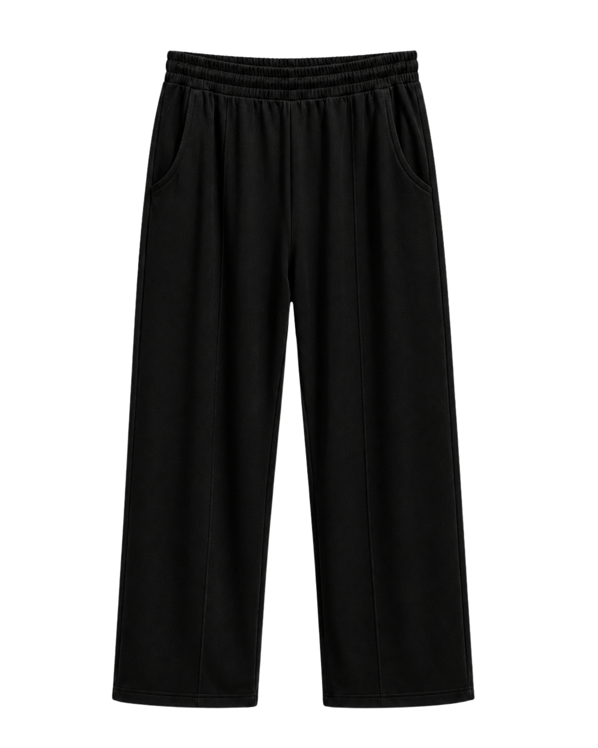 Men’s Black Wide Leg Trouser | Single Jersey Baggy Streetwear Trousers