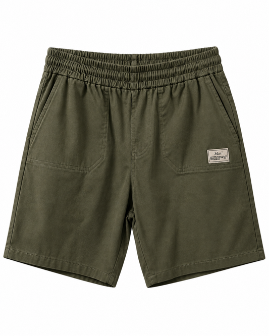 Men’s Olive Green Cargo Shorts | Canvas Relaxed Fit Chino Shorts