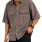 Men’s Boxy Fit Baggy Shirt | Cotton Jeans Brown Casual Shirt