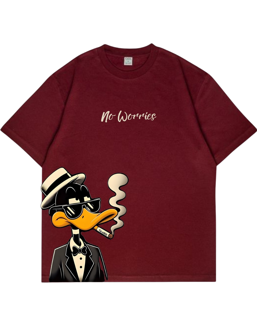 Men's Oversized Drop Shoulder Cotton T Shirt | No Worries