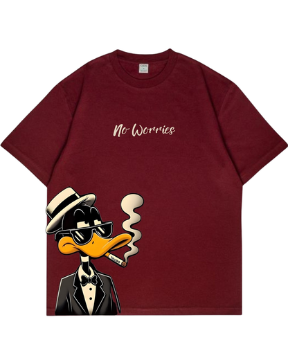 Men's Oversized Drop Shoulder Cotton T Shirt | No Worries