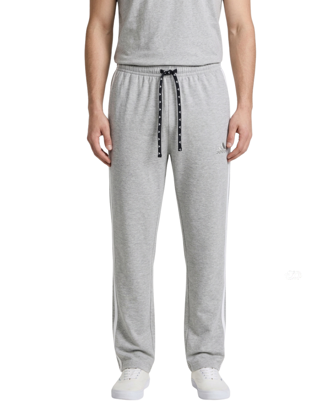 Men's Grey Straight Leg Jersey Trousers