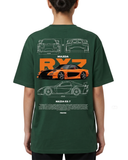 Women's Oversized Drop Shoulder Cotton T Shirt | Mazda RX7 Sports Car