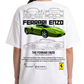 Women's Oversized Drop Shoulder Cotton T Shirt | Ferrari Logo Bold Streetwear