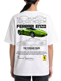 Women's Oversized Drop Shoulder Cotton T Shirt | Ferrari Logo Bold Streetwear