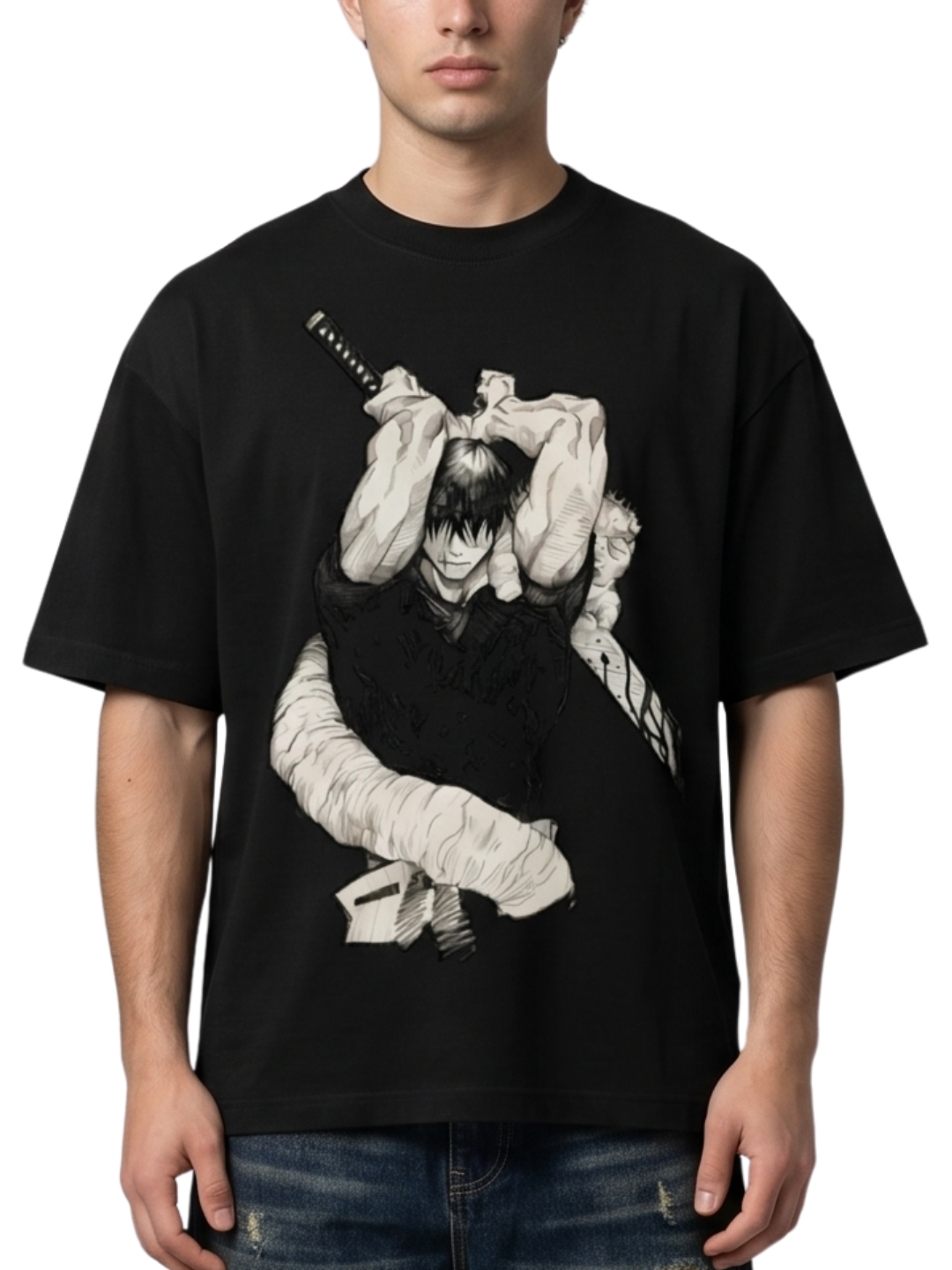 Women's Oversized Drop Shoulder Cotton T Shirt | Phantom Katana