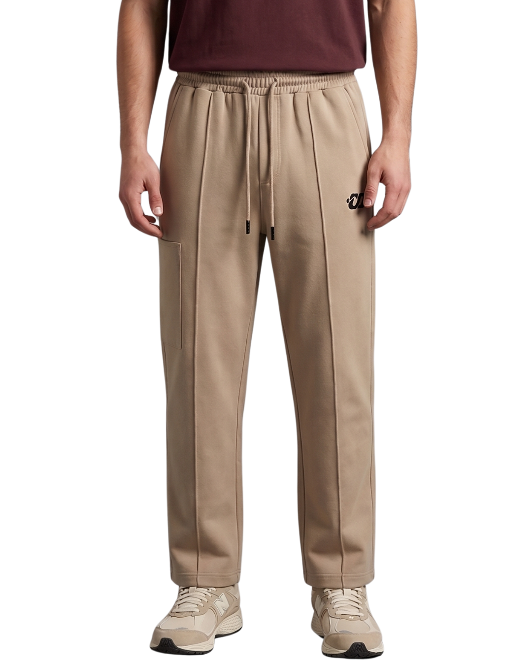 Men's Premium Beige Woven Terry Trouser