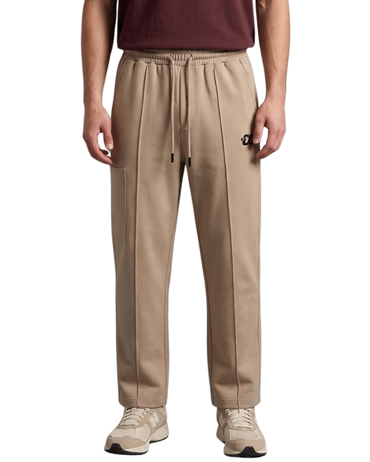 Men's Premium Beige Woven Terry Trouser
