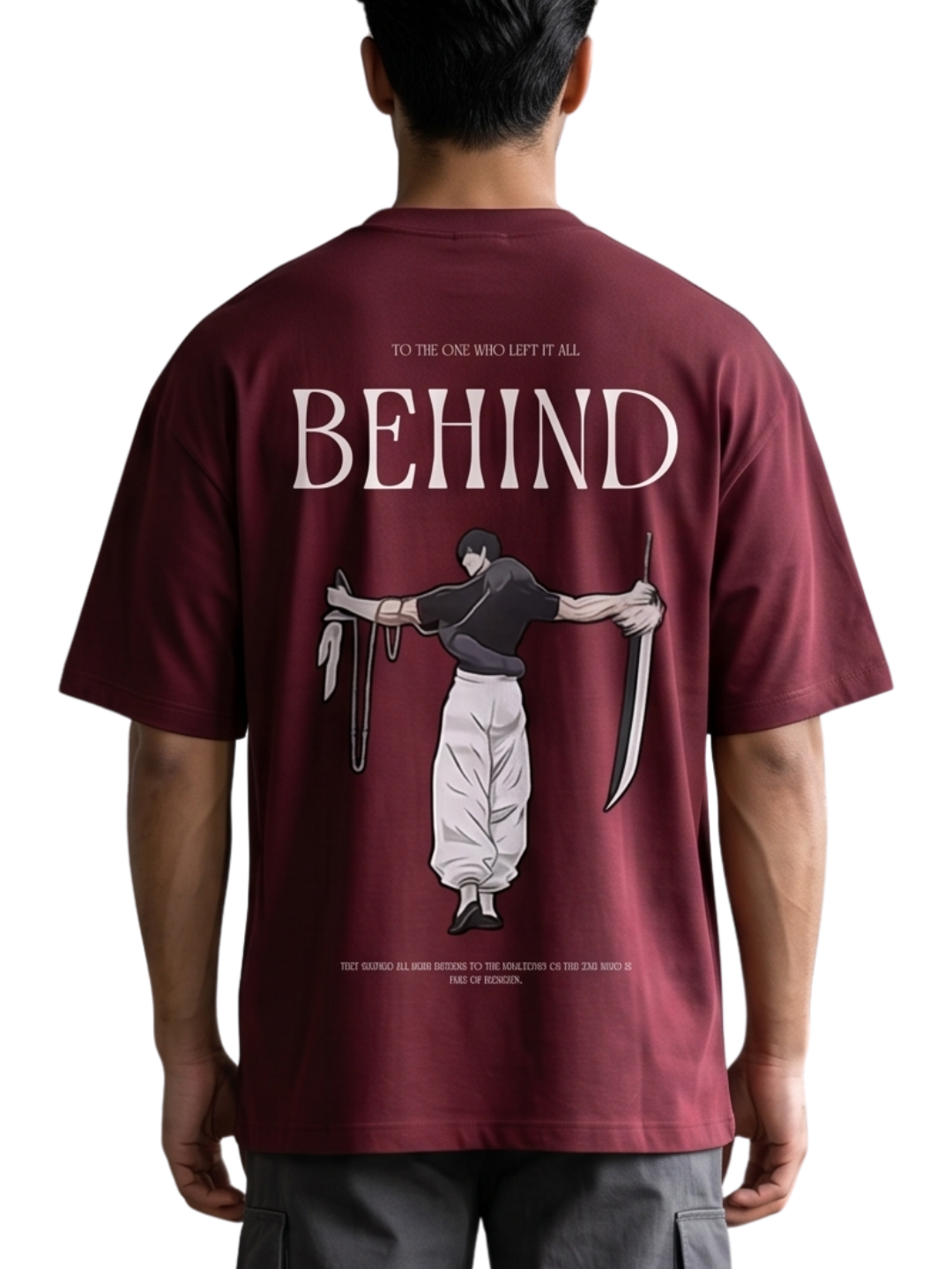 Women's Oversized Drop Shoulder Cotton T Shirt | Behind The Silence