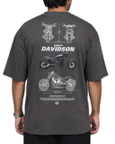 Men's Oversized Drop Shoulder Cotton T Shirt | Harley Motorcycle