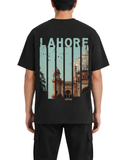 Men's Oversized Drop Shoulder Cotton T Shirt | Lahore Skyline