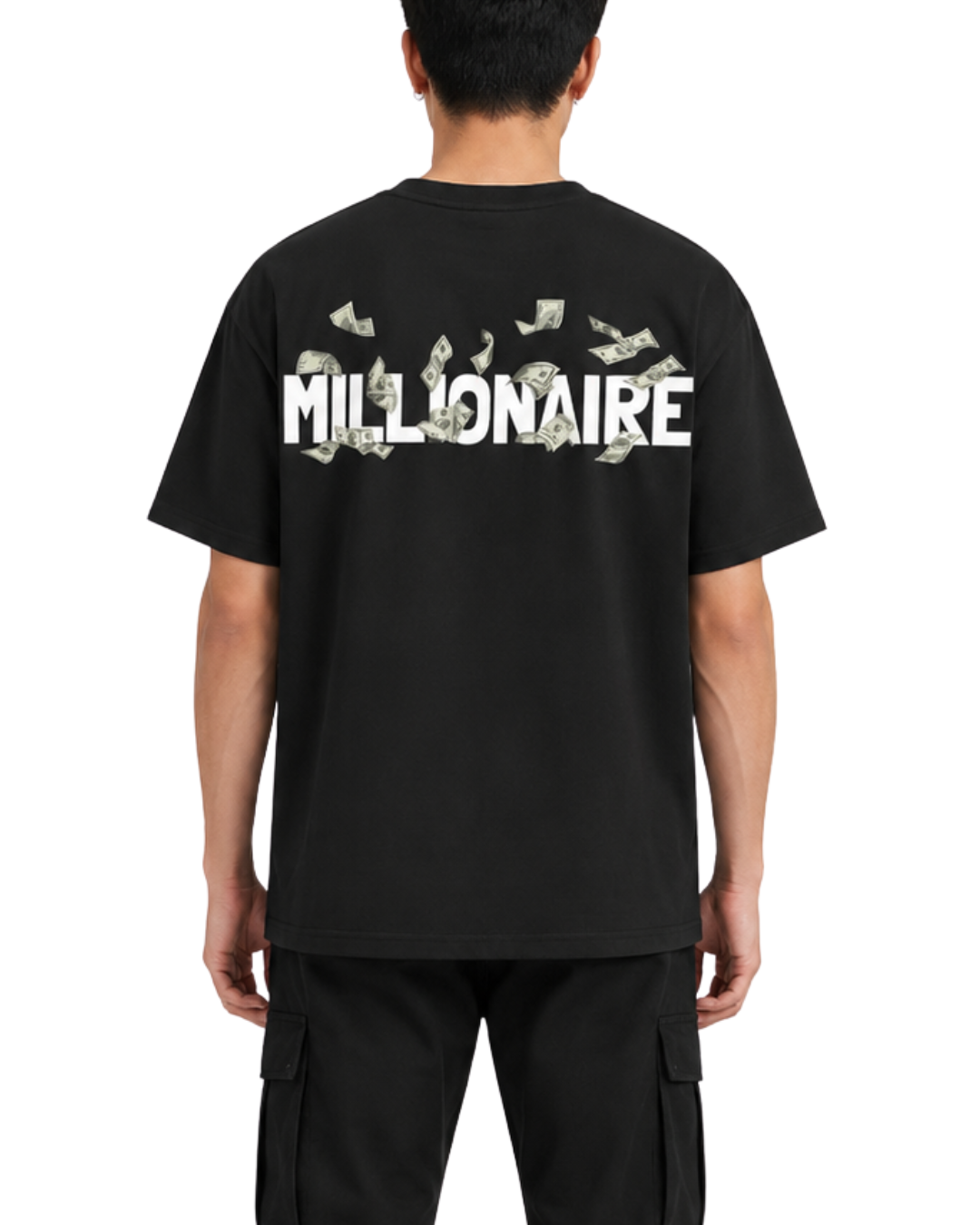 Men's Oversized Drop Shoulder Cotton T Shirt | Millionaire
