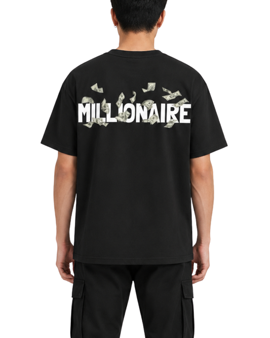 Men's Oversized Drop Shoulder Cotton T Shirt | Millionaire